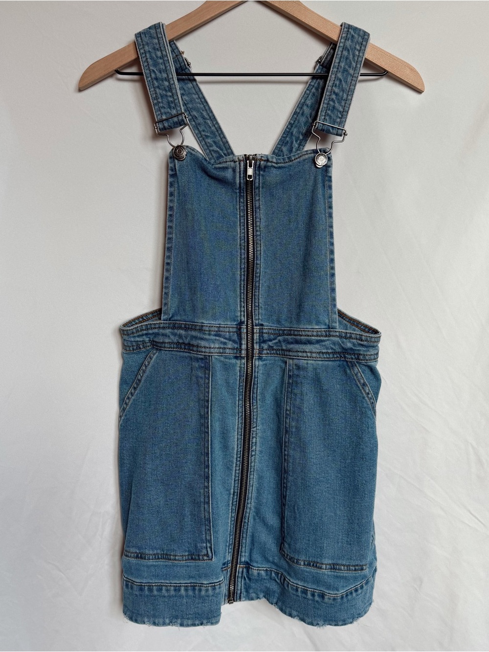 Wild Fable Blue Denim Overall Mini Dress Size Medium 💙